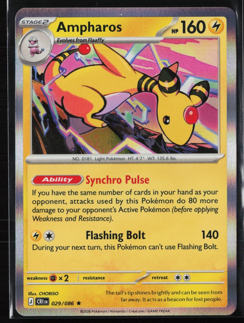 Ampharos - ME04: Chaos Rising 029/086 - pokemon - Rare Holo