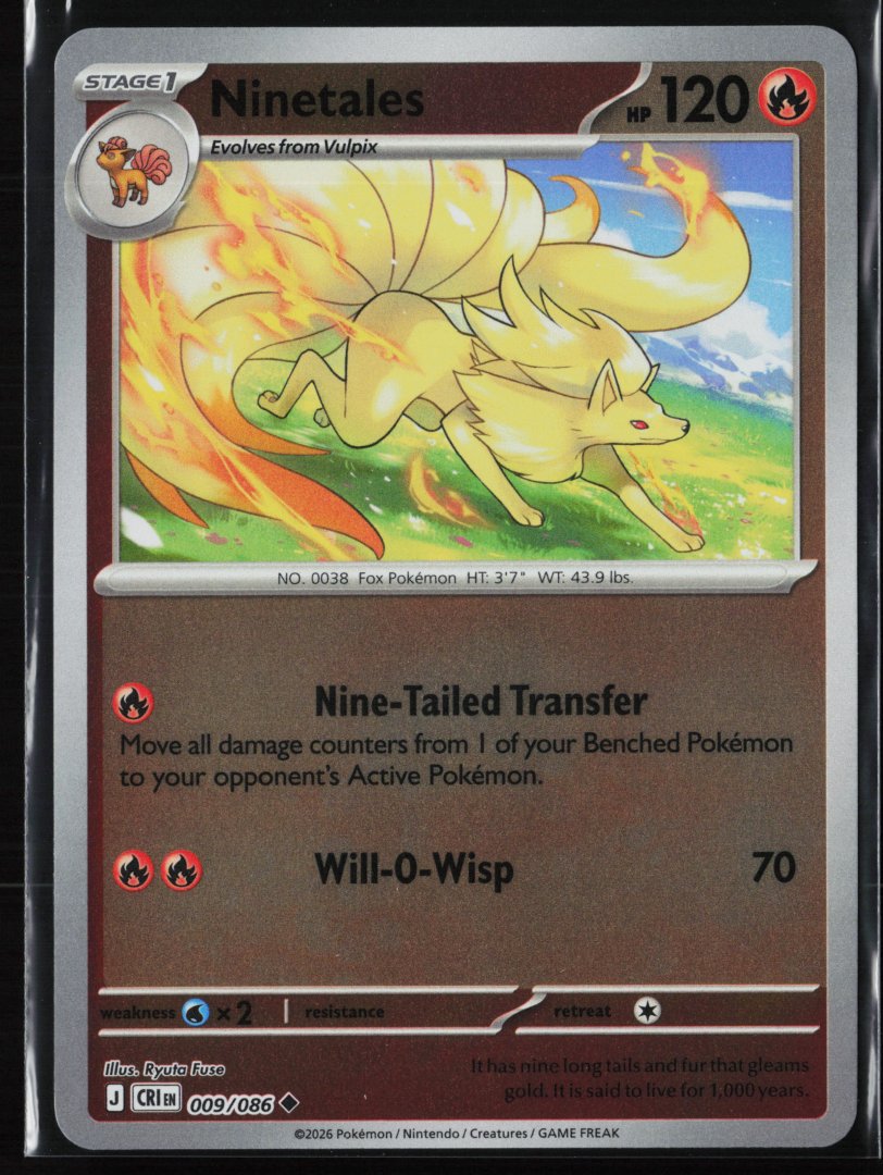 Ninetales - ME04: Chaos Rising 009 - Pokemon - Uncommon Reverse Holo