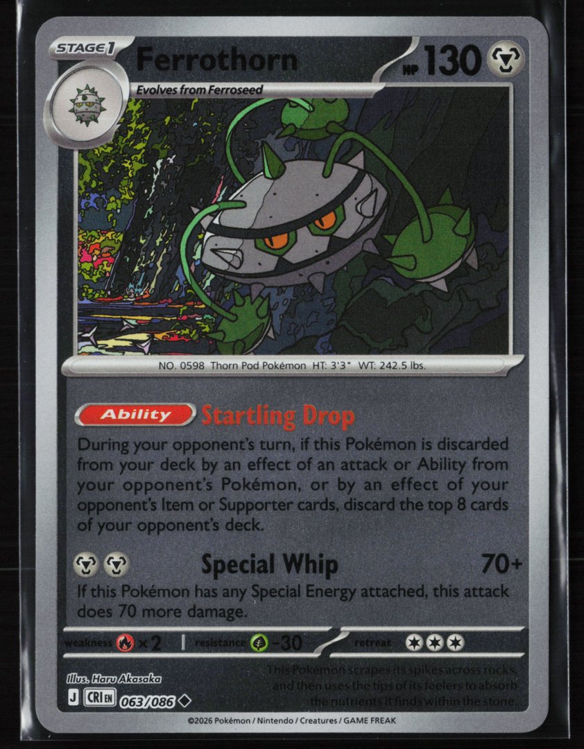Ferrothorn - ME04: Chaos Rising 063 - Pokemon - Uncommon Reverse Holo
