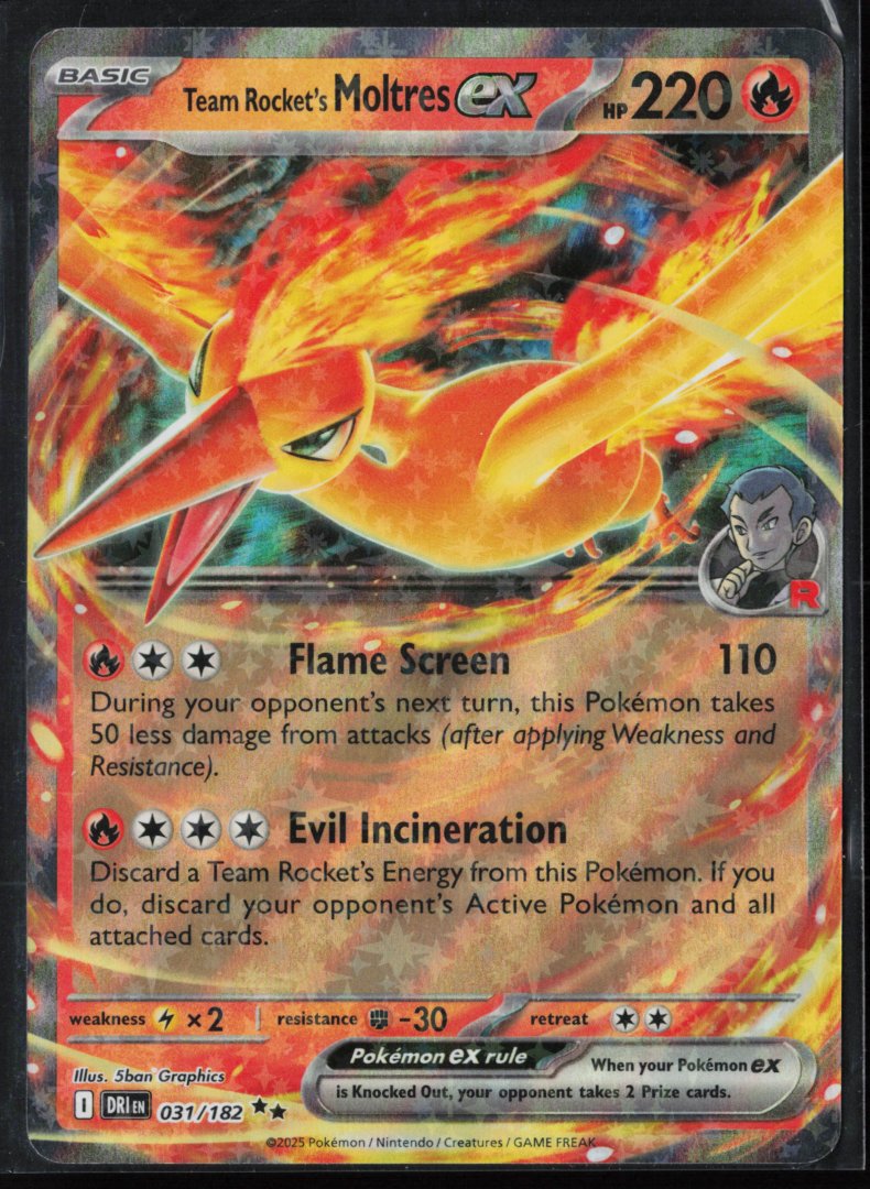 Team Rocket's Moltres ex - SV10: Destined Rivals 031 - Pokemon - Double Rare