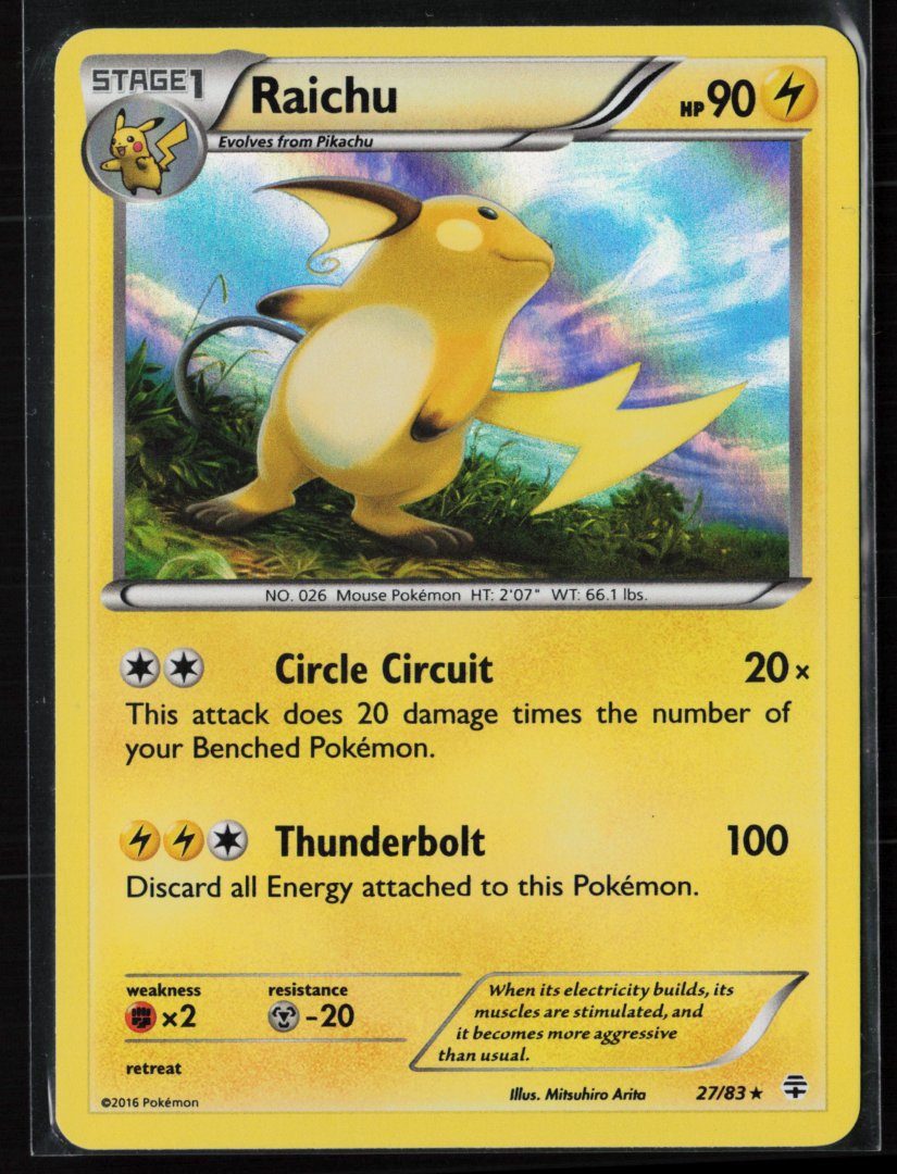 Raichu - Generations 027/083 - pokemon - Holo Rare Holo