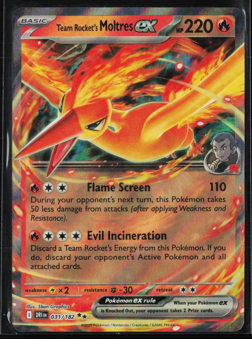 Team Rocket's Moltres ex - SV10: Destined Rivals 031/182 - Pokemon - Double
