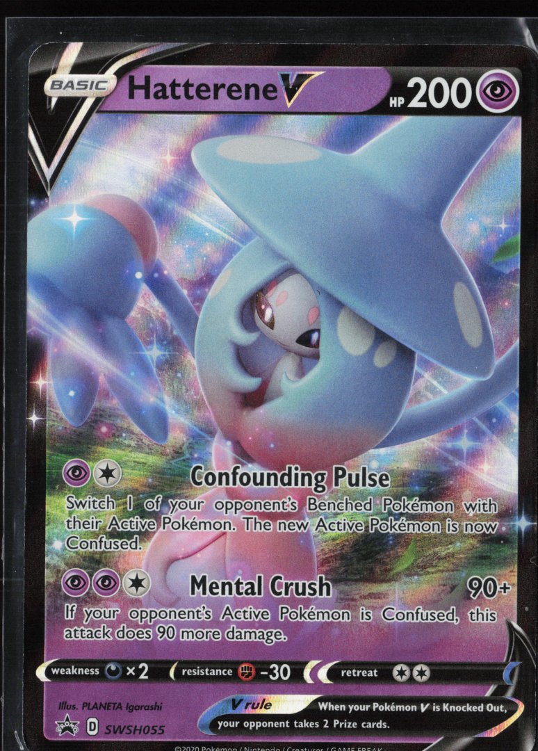Hatterene V - SWSH055 - SWSH: Sword & Shield Promo Cards - pokemon - Promo Holo
