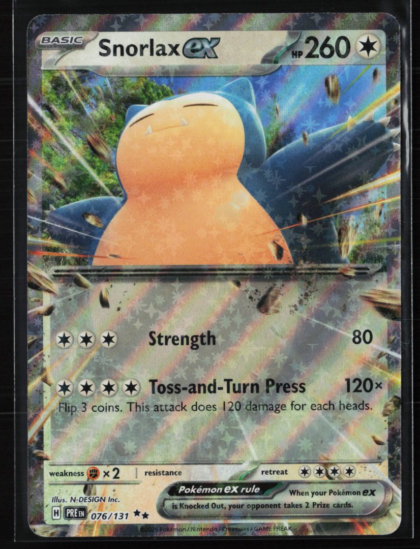 Snorlax ex - SV: Prismatic Evolutions 76 - Pokemon - Double Rare Holo