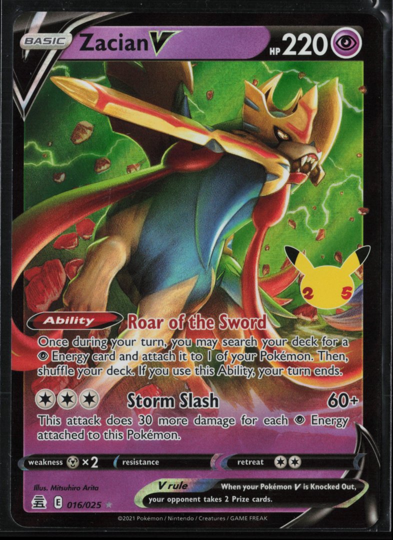 Zacian V - Celebrations 016/025 - Pokemon - Ultra Rare Holo