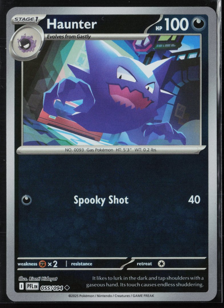 Haunter - ME02: Phantasmal Flames 055/094 - Pokemon - Uncommon Reverse Holo