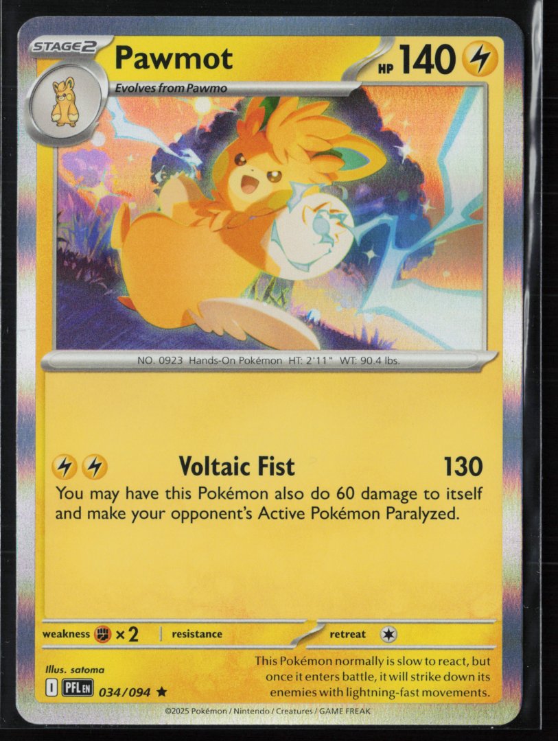 Pawmot - ME02: Phantasmal Flames 034 - Pokemon - Rare Holo