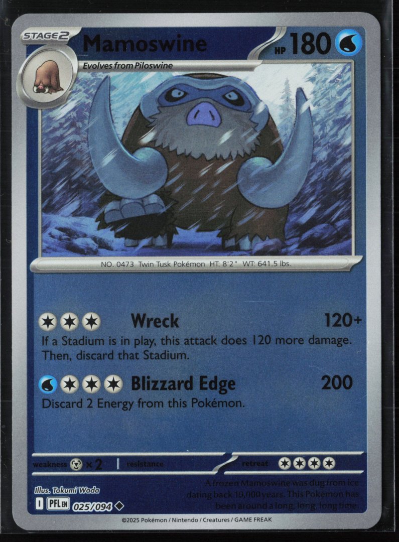 Mamoswine - ME02: Phantasmal Flames 025 - pokemon - Uncommon Reverse Holo
