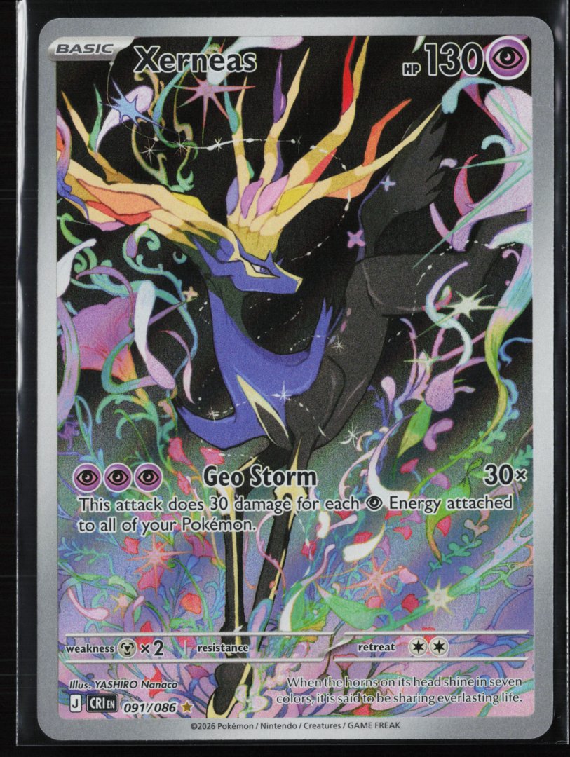 Xerneas - ME04: Chaos Rising 091/086 - Pokemon - Illustration Rare Holo