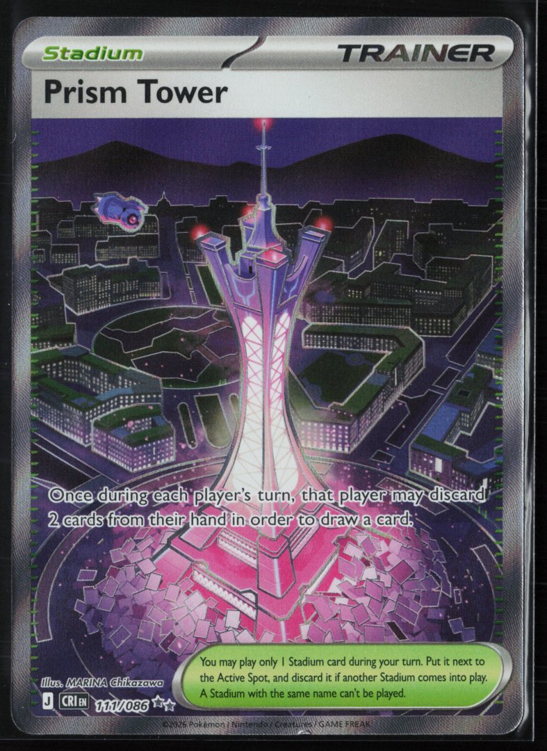 Prism Tower - ME04: Chaos Rising 111/086 - Pokemon - Ultra Rare Holo