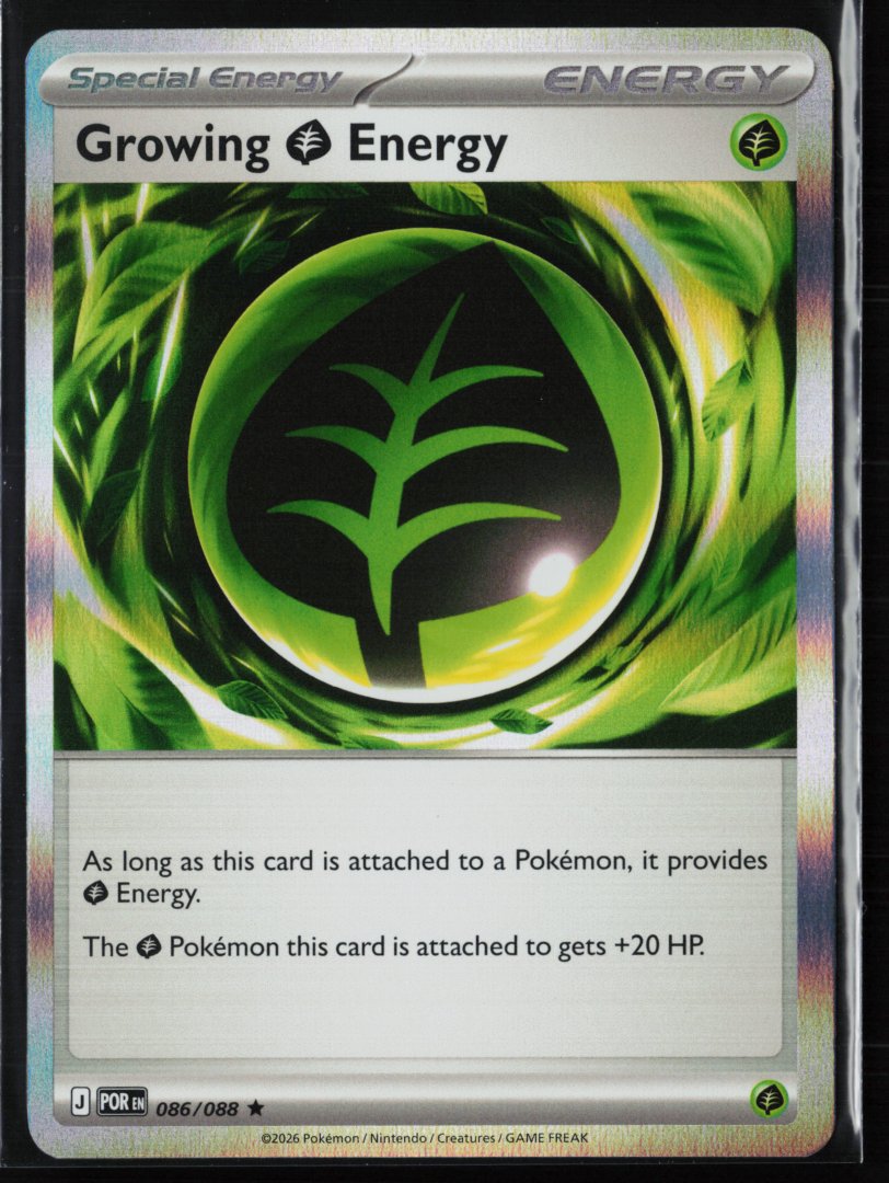 Growing Grass Energy - ME03: Perfect Order 086 - pokemon - Rare Holo
