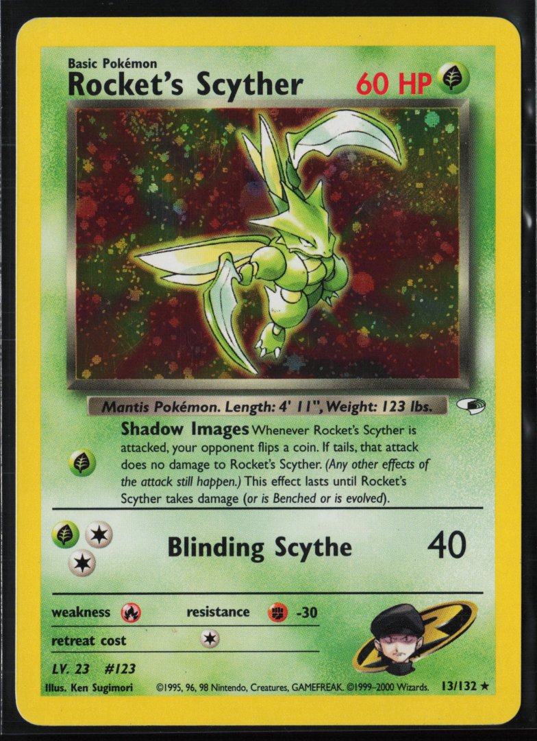 Rocket's Scyther - Gym Heroes 13/132 - pokemon - Holo Rare Holofoil