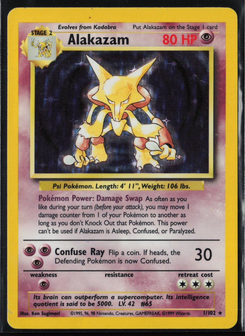 Alakazam - Base Set 11 - Pokemon - Holo Rare Holo