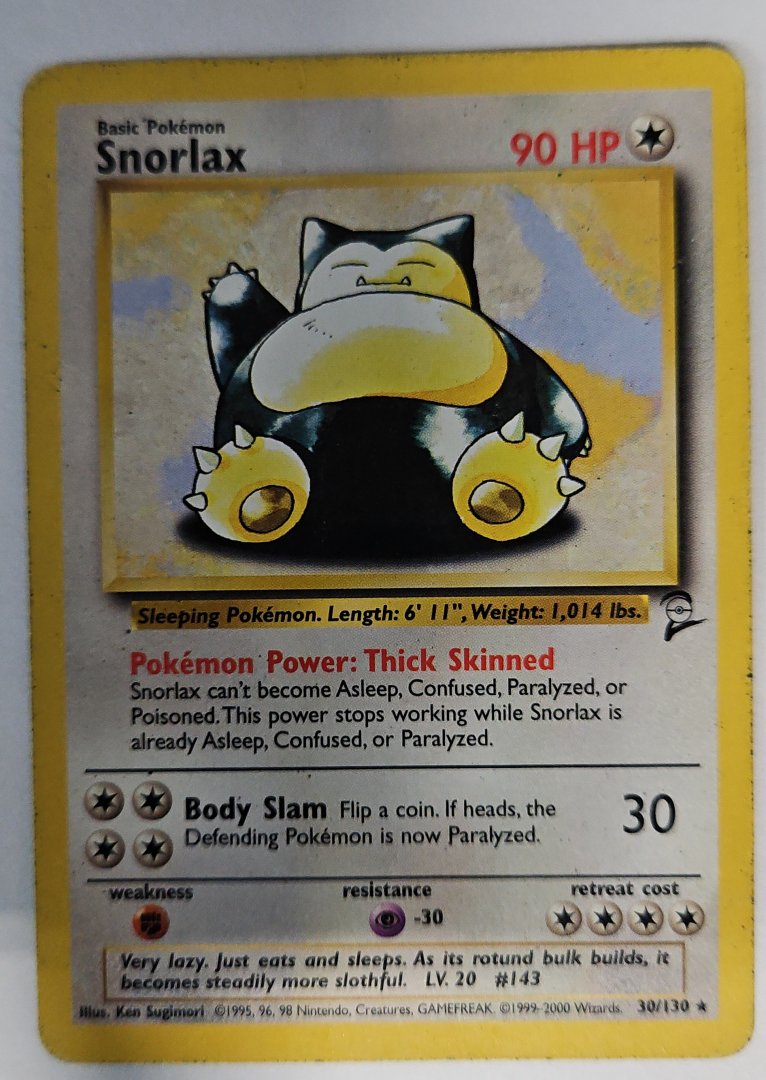 Snorlax - Base Set 2 30/130 - pokemon - Rare Non-Holo