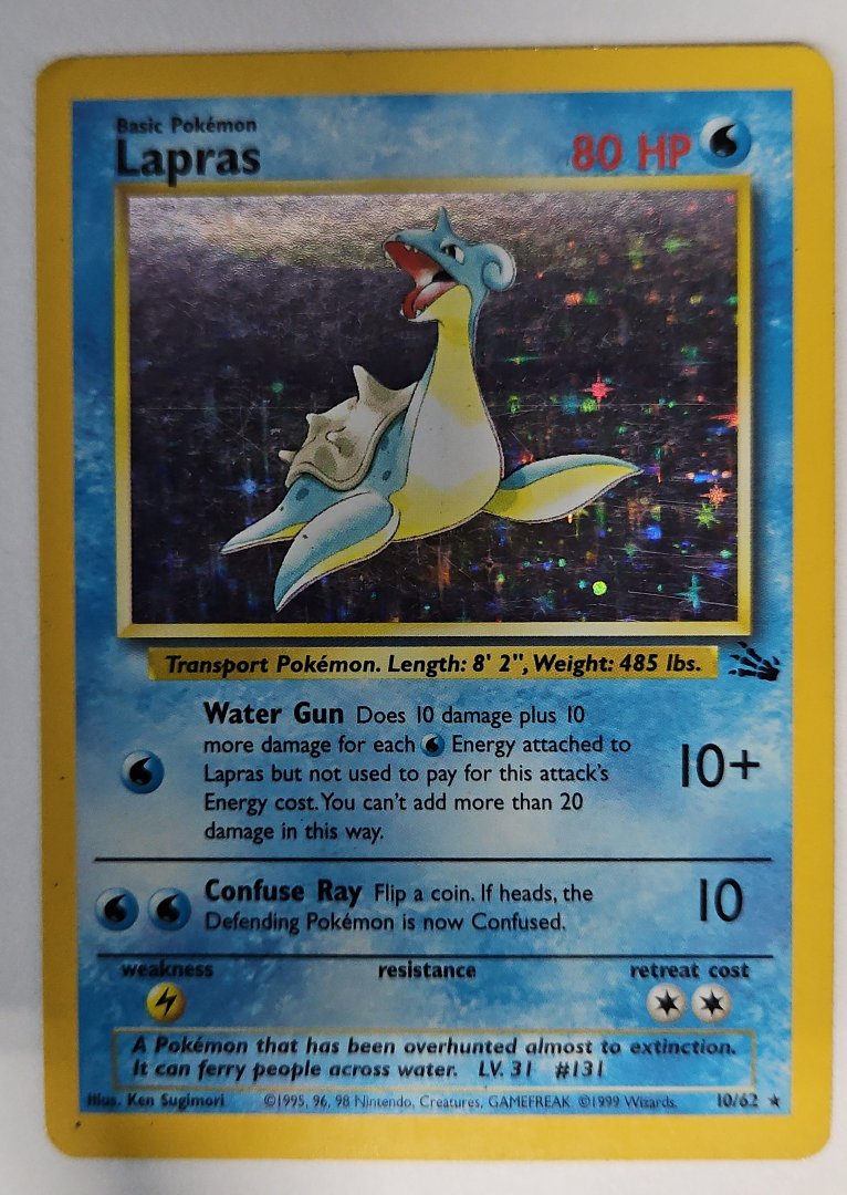 Lapras (10) - Fossil - pokemon - Holo Rar Holofoil