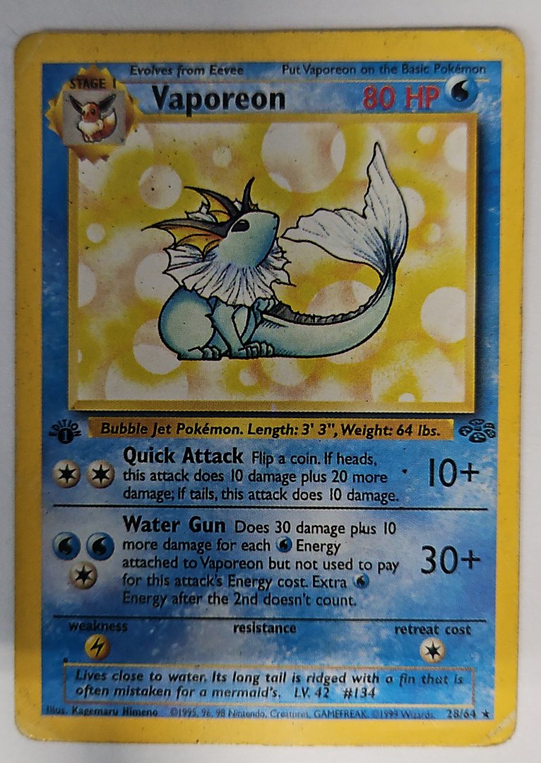 Vaporeon - Jungle 28 - pokemon - Rare