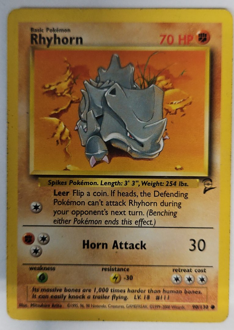 Rhyhorn - Base Set 2 090/130 - Pokemon - Common Non-Holo