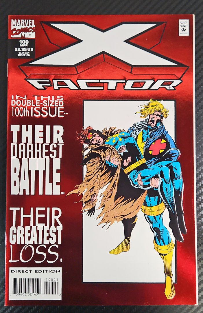 X-Factor #100 NM Double Size. Foil Embossed Cover Marvel 1994