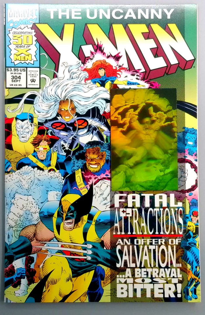 Uncanny X-Men #304 NM Magneto Pulls Adamantium Out of Wolverine. Magneto Hologram