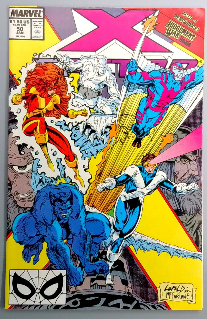 X-Factor #50 VF/NM Double Size Issue/cover by Mcfarlane & Liefield Marvel 1990