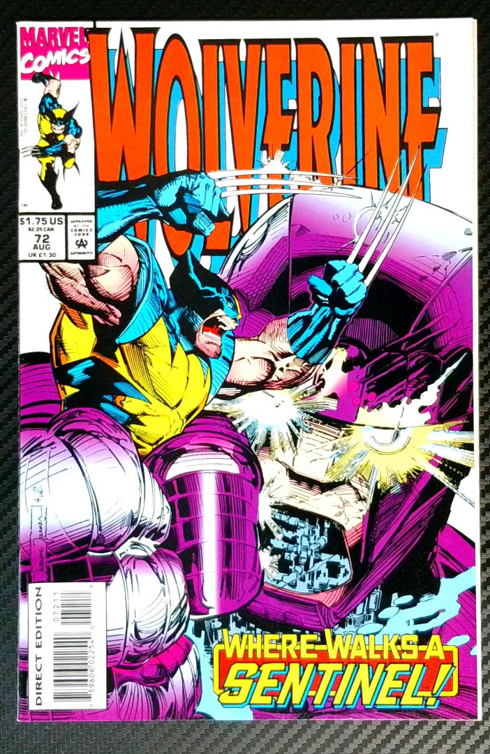 Wolverine #72 Nm with Card Marvel 1993