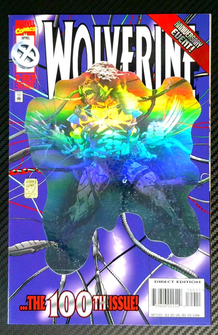Wolverine #100 Foil Enhanced Hologram Nm- Marvel 1996