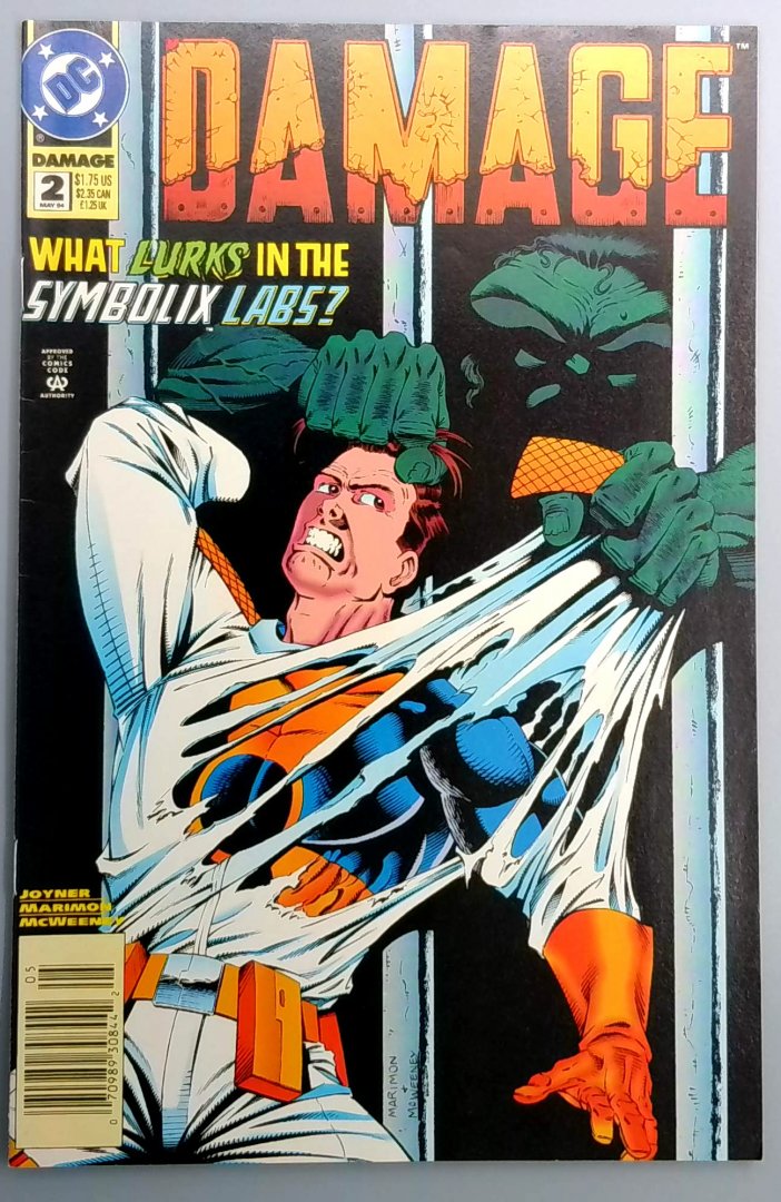 Damage #2 VF NEWSSTAND DC Comics - 1994