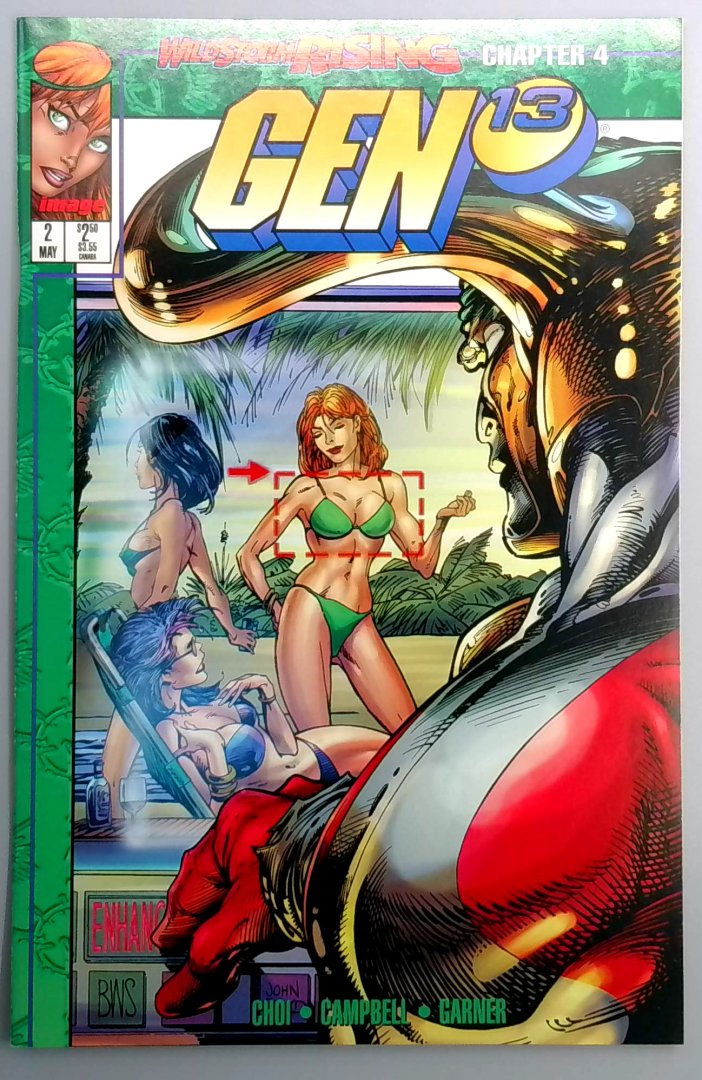 Gen 13 #2 VF Includes 2 Cards - This Is a Flip Cover Comic Direct Edition Image 1995