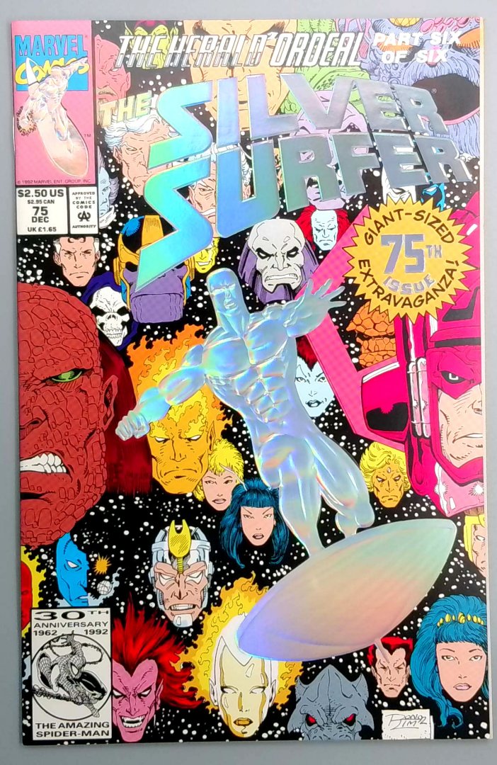 Silver Surfer #75 NM Holofoil Embossed Cover Direct Edition Marvel 1992