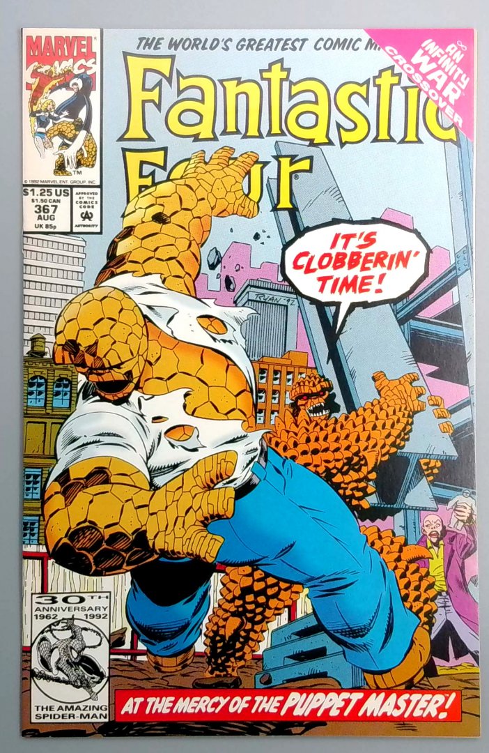 Fantastic Four #367 NM Wolverine Cover Marvel 1992