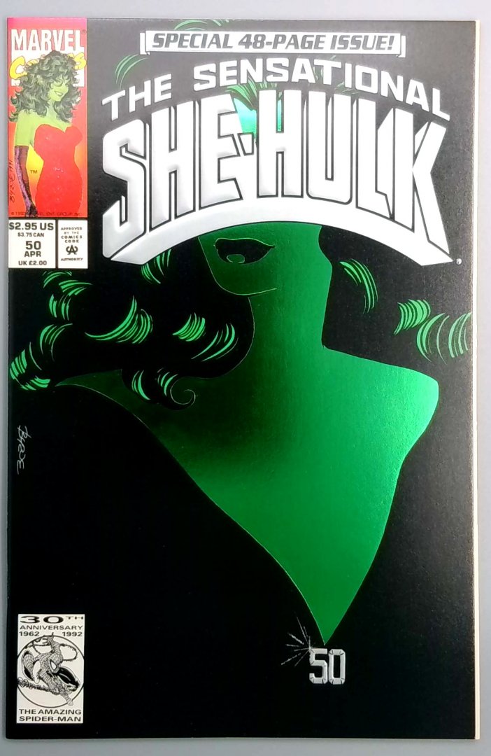 Sensational She-Hulk #50 NM Green - Foil Cover Direct Edition Marvel 1993