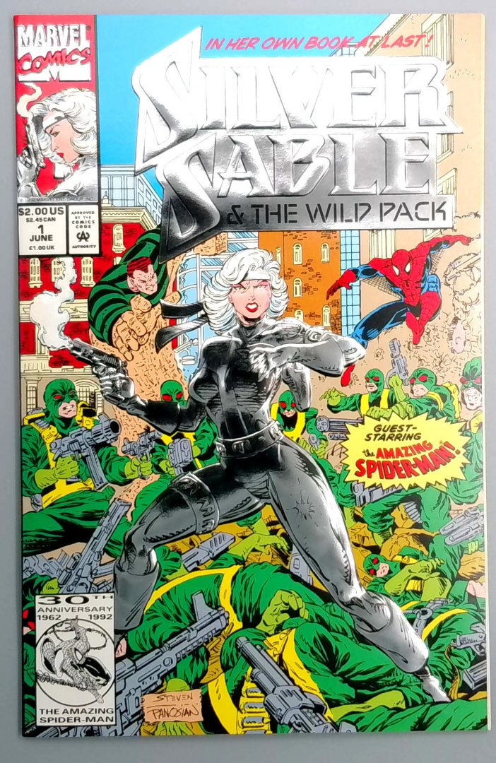 Silver Sable & the Wild Pack #1 VF/NM Silver Cover Direct Edition Marvel 1992