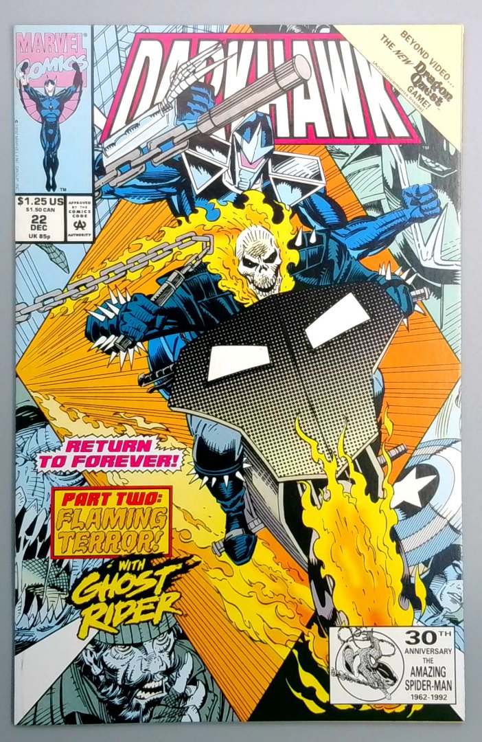 Darkhawk #22 NM- Ghost Rider Appearance Direct Edition Marvel 1992