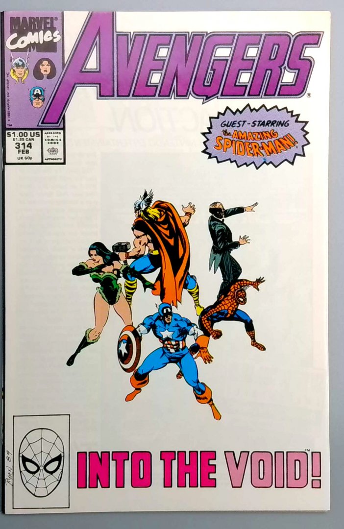 Avengers #314 VF Spider-Man Appearance Direct Edition Marvel 1990