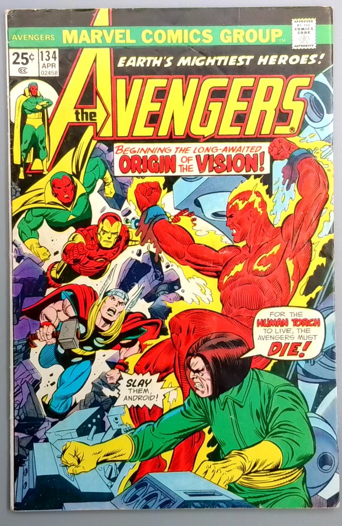 Avengers #134 VG/FN Marvel 1974