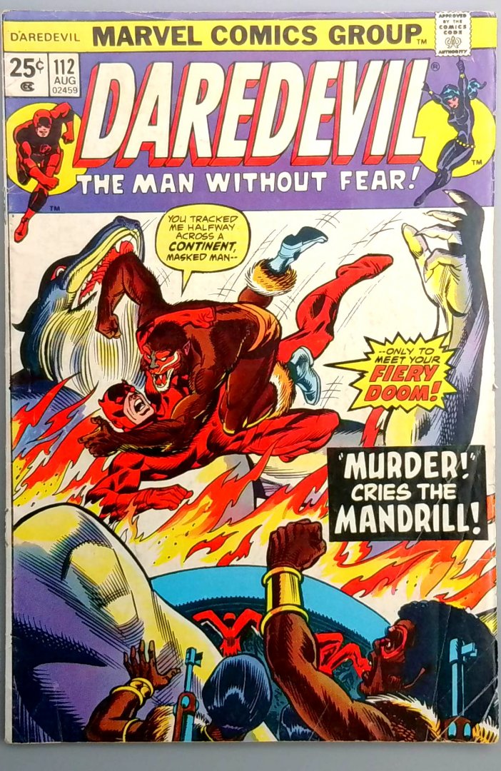 Daredevil #112 VG+ MARVEL 1974