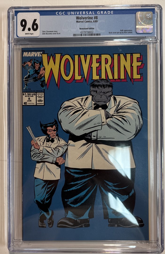 Wolverine #8 9.6 CGC Mr. Fixit Appearance Newsstand Edition Marvel 1989