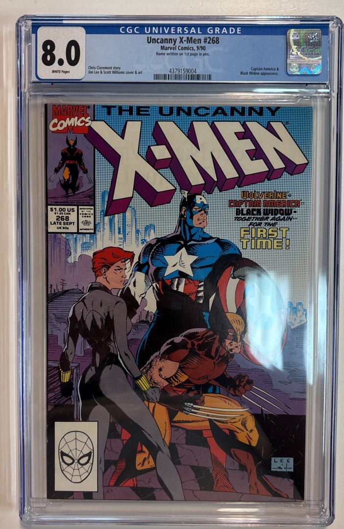 Uncanny X-Men #268 8.0 CGC Direct Edition Marvel 1990