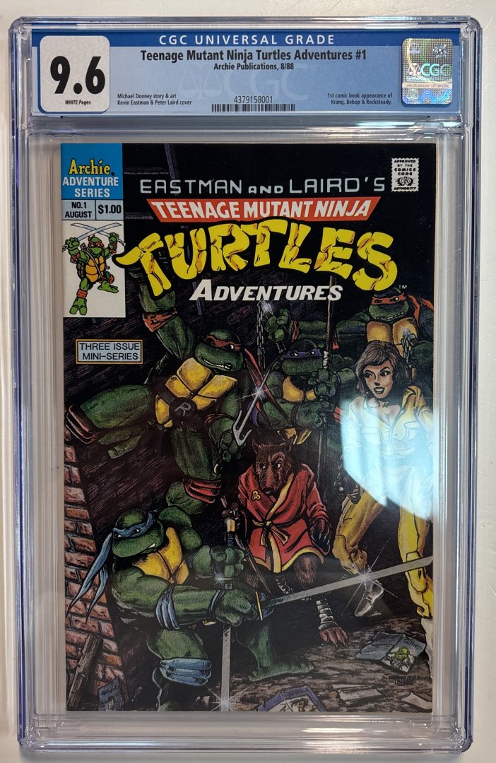 Teenage Mutant Ninja Turtles Adventures #1 9.6 CGC Archie Publications 1988