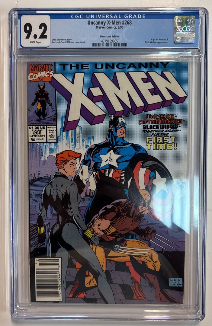 Uncanny X-Men #268 9.2 CGC Newsstand Marvel 1990