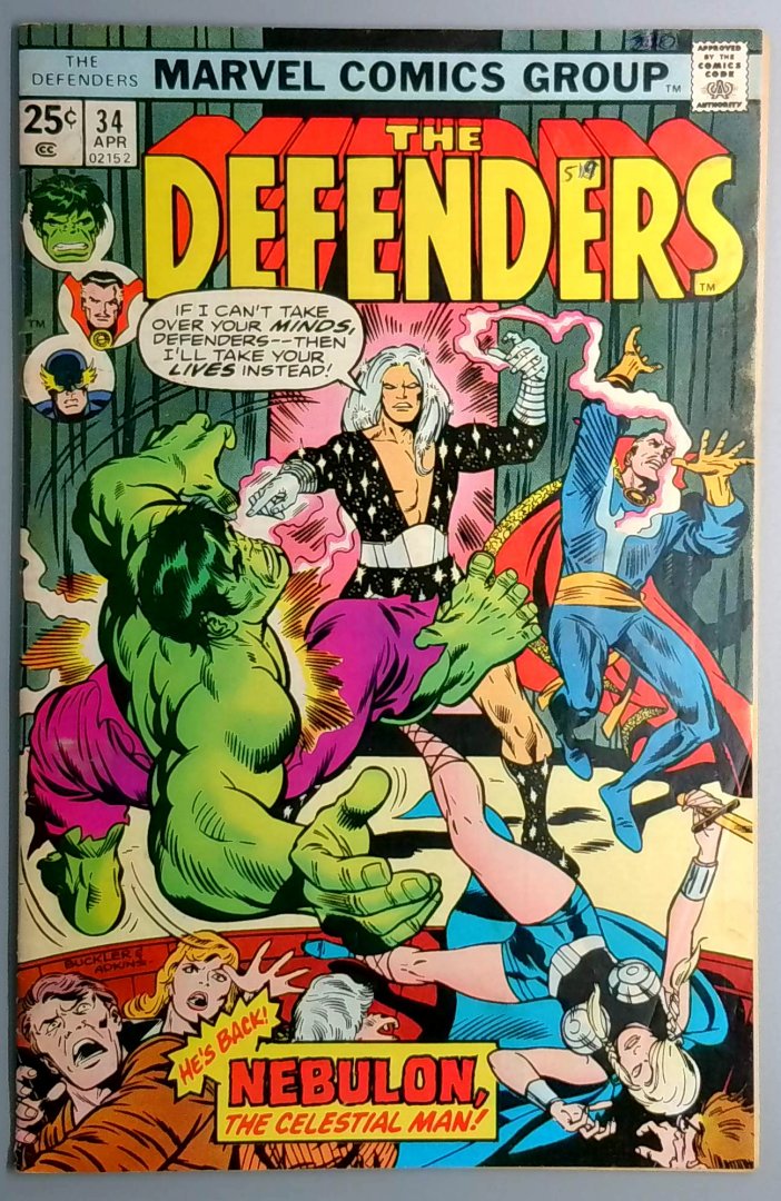 Defenders #34 FN Nebulon Appearance Marvel 1976