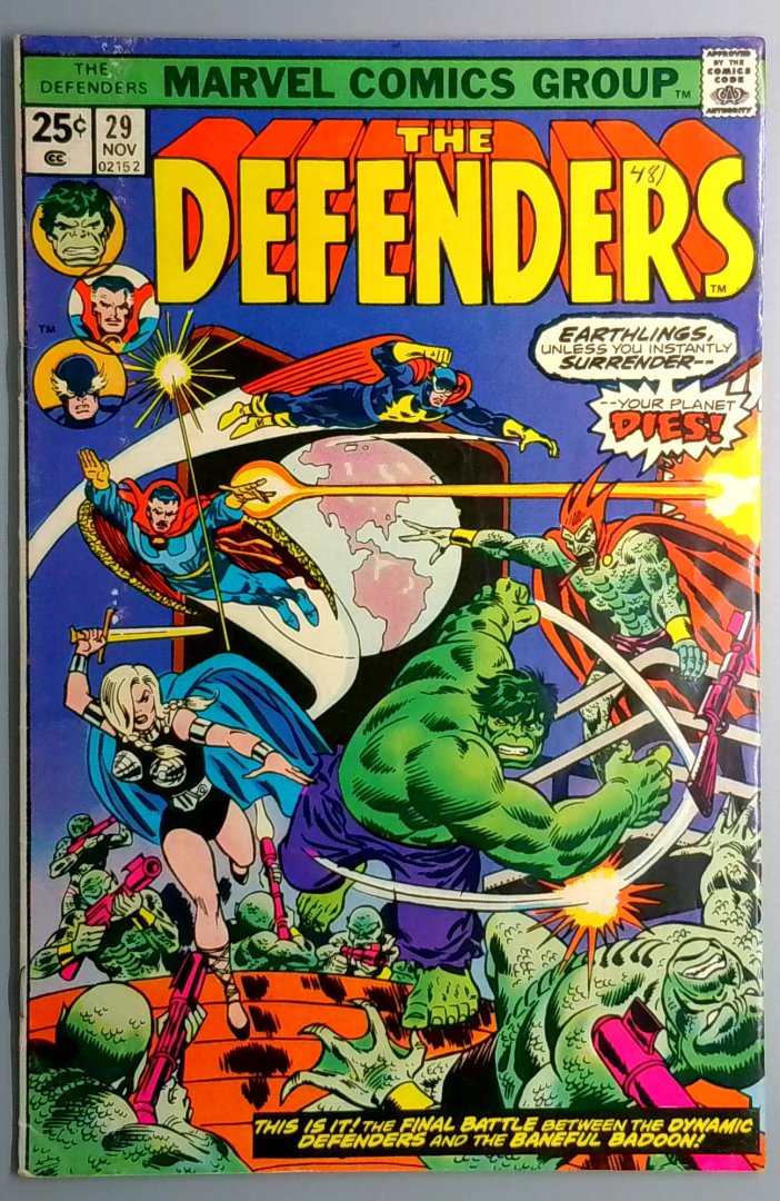 Defenders #29 FN Starhawk Joins the Guardians of the Galaxy Marvel 1975