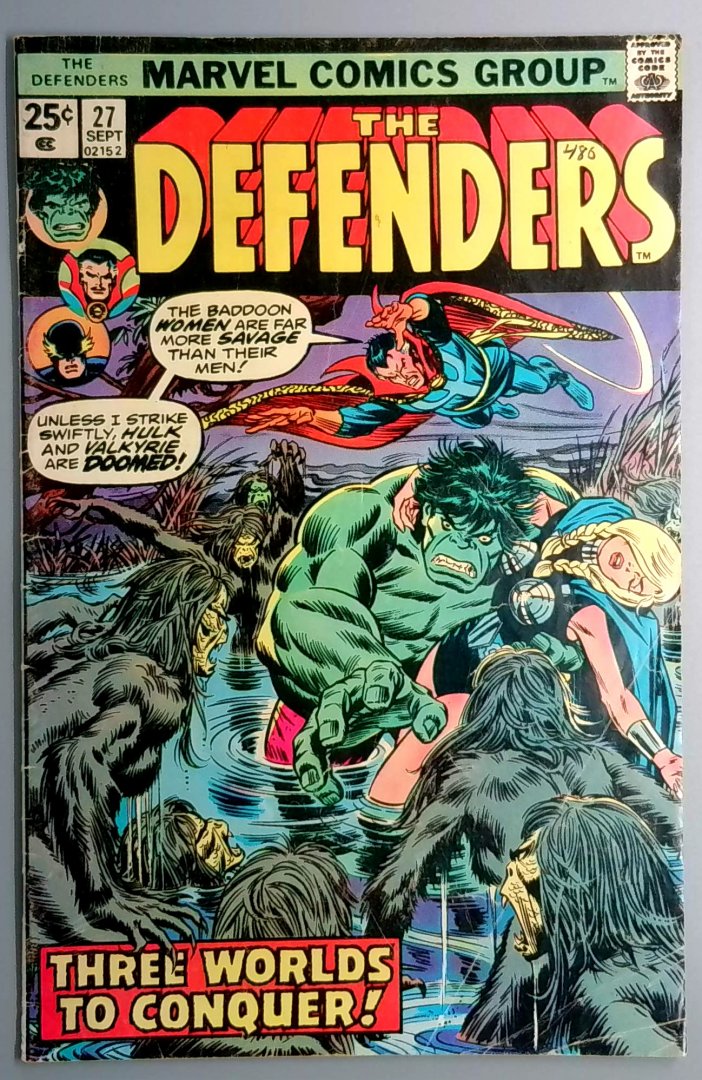 Defenders #27 1st Cameo Appearance of starhawk stakar Ogord Marvel 1975