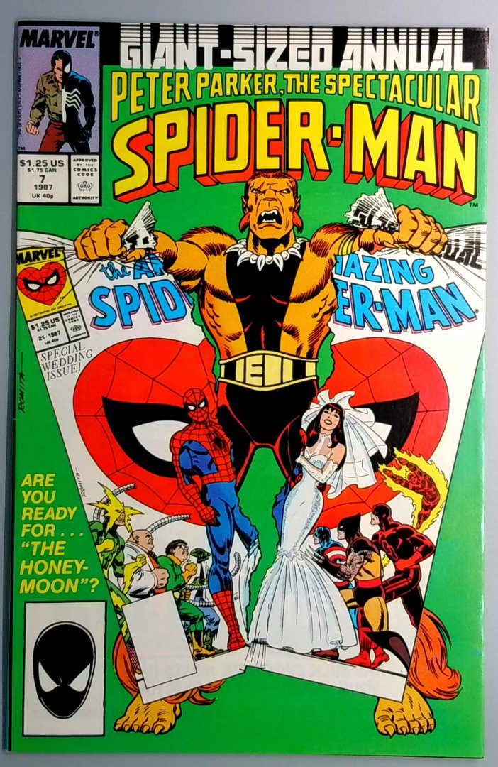 The Spectacular Spider-Man Annual #7 VF Peter and M.j. Honeymoon Direct Edition