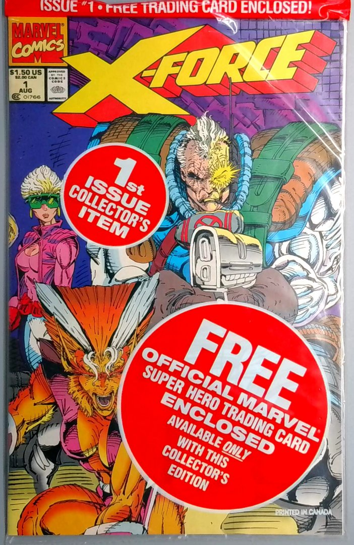 X-Force #1 NM Deadpool Card Marvel 1991