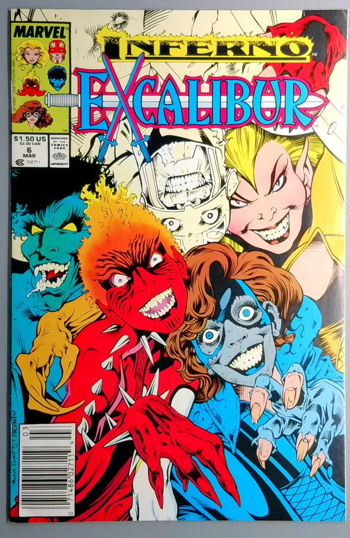 Excalibur #6 VF Newsstand Edition Marvel 1988