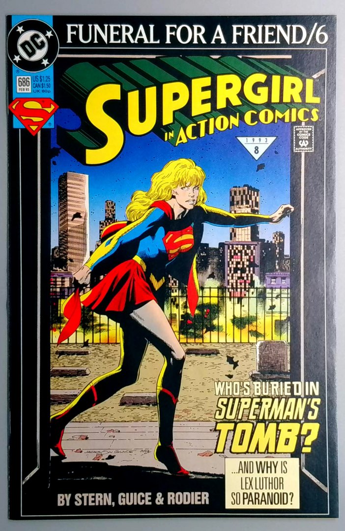 Action Comics #686 NM funeral for a Friend Part 6 Direct Edition DC 1993