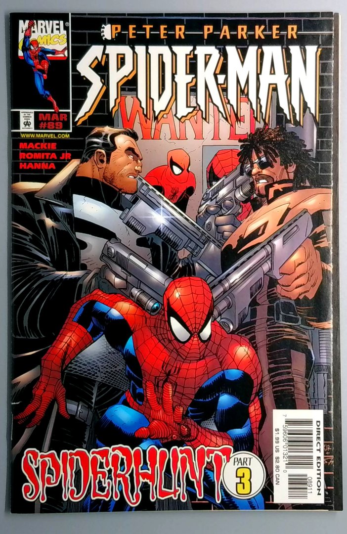 Spider-Man #89 VF- Spider Hunt part 3 the Punisher Direct Edition Marvel 1998