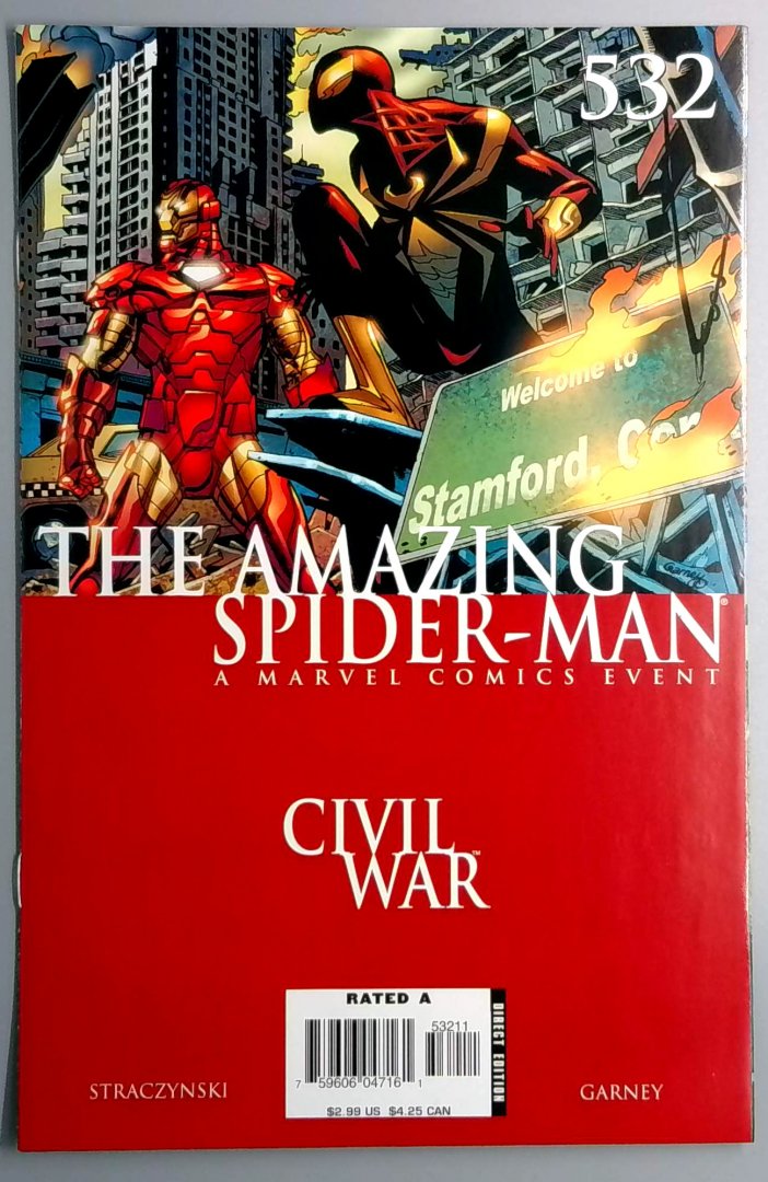 Amazing Spider-Man #532 Civil War Direct Edition Marvel 2006