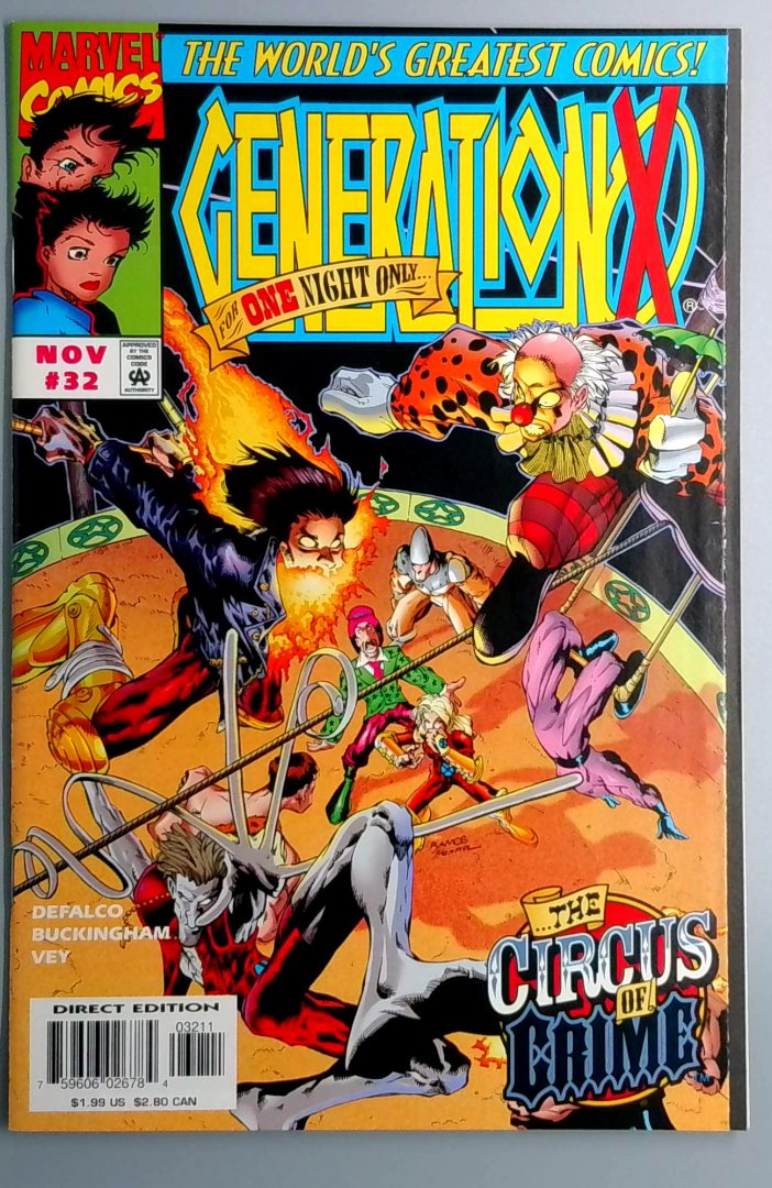 Generation X #32 NM Banshee Visits Old Love Maria Mctaggert Marvel 1996